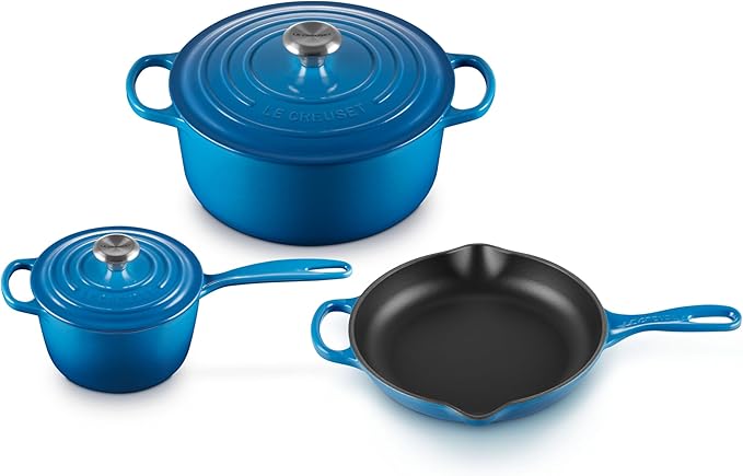 Le Creuset Enameled Cast Iron Signature Cookware Set, 5 pc, Marseille
