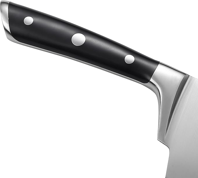 PAUDIN Cleaver Knife, Switzer Chinese Chef Knife 7 Inch, High Carbon Stainless Steel Butcher Knife with ABS Handle, Kitchen Knife for Meat Cutting Vegetable Slicing