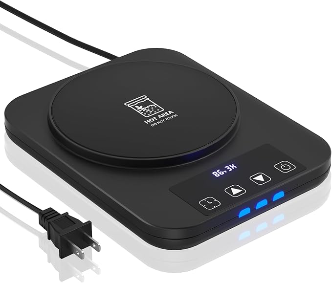 Sourdough Starter Warmer, Precise 1°F Thermostat Control (70-100°F) Sourdough Warming Mat, Smart memory Warming On/Off, 12-Hour Timer Sourdough Warmer（Black）