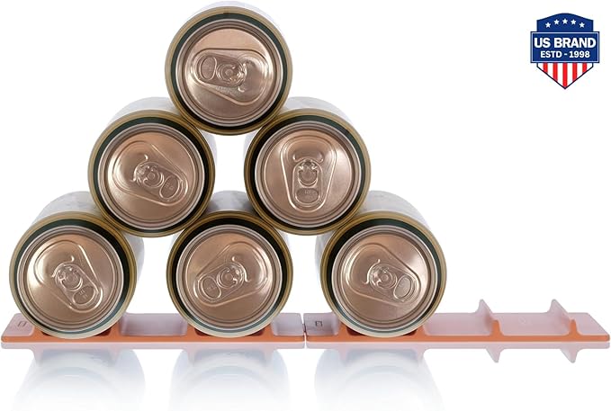 Cooks Innovations 2 Pack Drink Organizer for Fridge Modular, Soda Can Refrigerator Organizers and Storage, Beer-Wine-Water Bottle Holder, Durable Non-Slip Anti-Roll