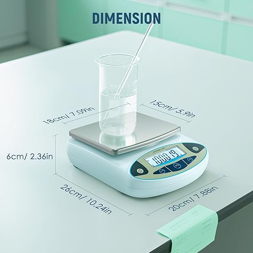 Antstone lab Scale 6000g x 0.01g Digital Gram Scale 0.01g Accuracy High Precision Scientific Analytical Balance for Laboratory, Jewelry Weighing (6000g, 0.01g)