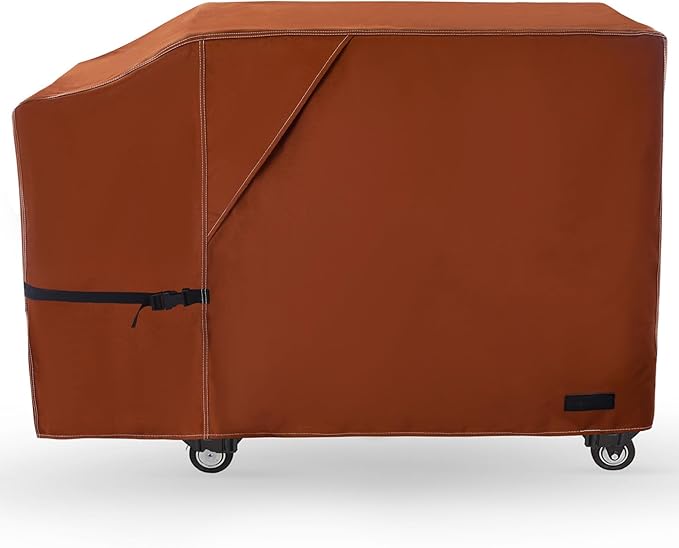 NettyPro Griddle Cover for Blackstone 28" Griddle with Single Shelf, Waterproof Heavy Duty 2 Burner Flat Top Gas Grill Cover for Blackstone 28" Griddle Station Camping, Brown