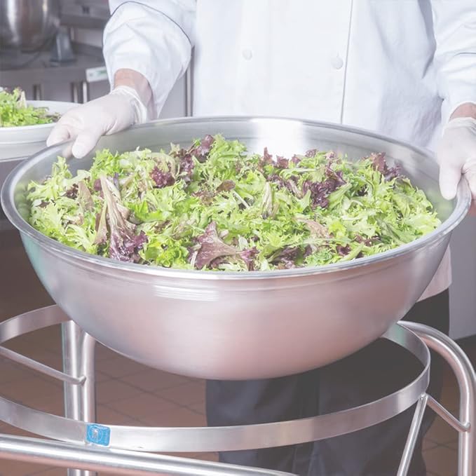 Betolla 20 Quart Heavy-Duty Stainless Steel Mixing Bowl – 22 Gauge (0.8 mm) Flat Base Prep Bowl with Curved Lip for Baking, Cooking & Food Prep