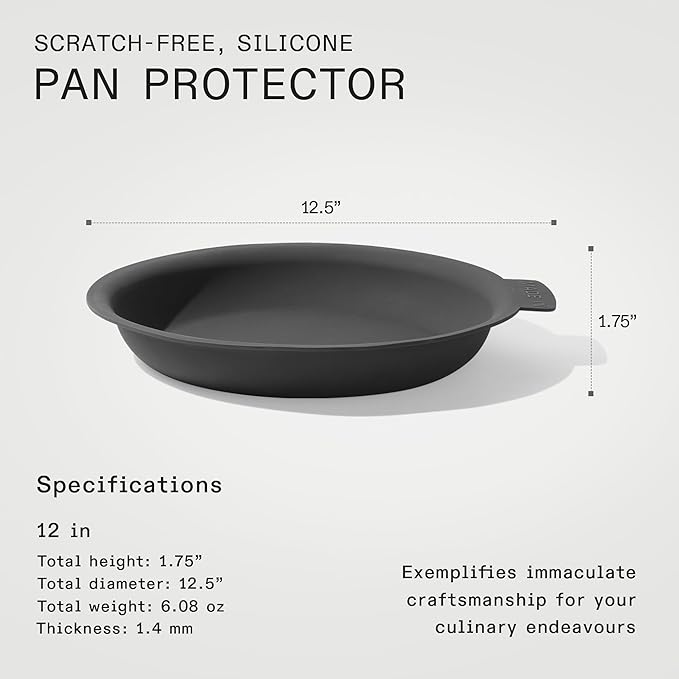 Made In Cookware - 12" Frying Pan Protector - Molded Silicone - Dishwasher Safe - Graphite