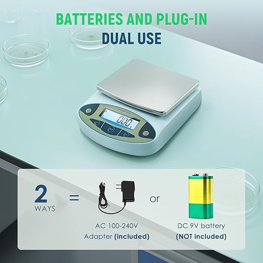 Antstone lab Scale 6000g x 0.01g Digital Gram Scale 0.01g Accuracy High Precision Scientific Analytical Balance for Laboratory, Jewelry Weighing (6000g, 0.01g)