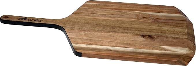 Grilla Wooden Pizza Peel 14" Food Grade, Water and Heat Resistant, with Dense Grain for Pizza Baking and Serving, Works with the Grilla Pie-Ro