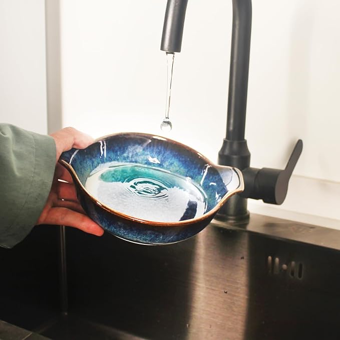 Ceramics Au Gratin baking Dishes Set of 4, Baking Tray Bake ware, 8.6 oz Ramekins, for Pie Pan, Appetizer, Tart, Dessert, Quiche, Oven Small dish, individual dishes, Round 7.5 Inch