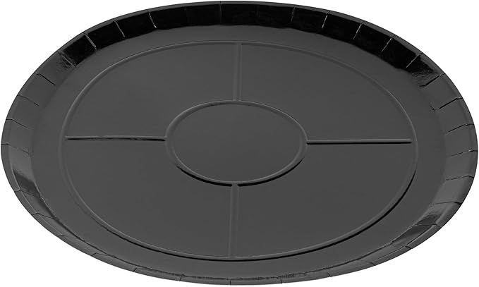 Restaurantware-Eco Pie 18 Inch Paper Pizza Trays, 50 Round Pizza Pans - Oven-Ready, Microwavable, Black Paper Pan For Large-Sized Pizzas, For Baking, Cooking, Bread, Meat, Or Pies
