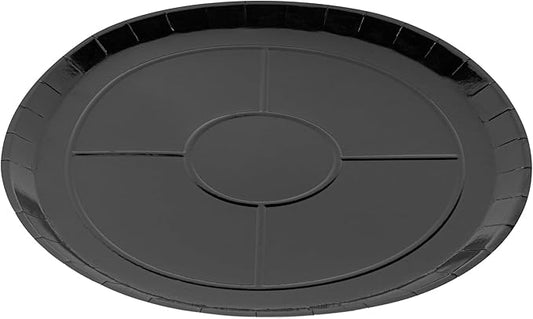 Restaurantware-Eco Pie 18 Inch Paper Pizza Trays, 50 Round Pizza Pans - Oven-Ready, Microwavable, Black Paper Pan For Large-Sized Pizzas, For Baking, Cooking, Bread, Meat, Or Pies