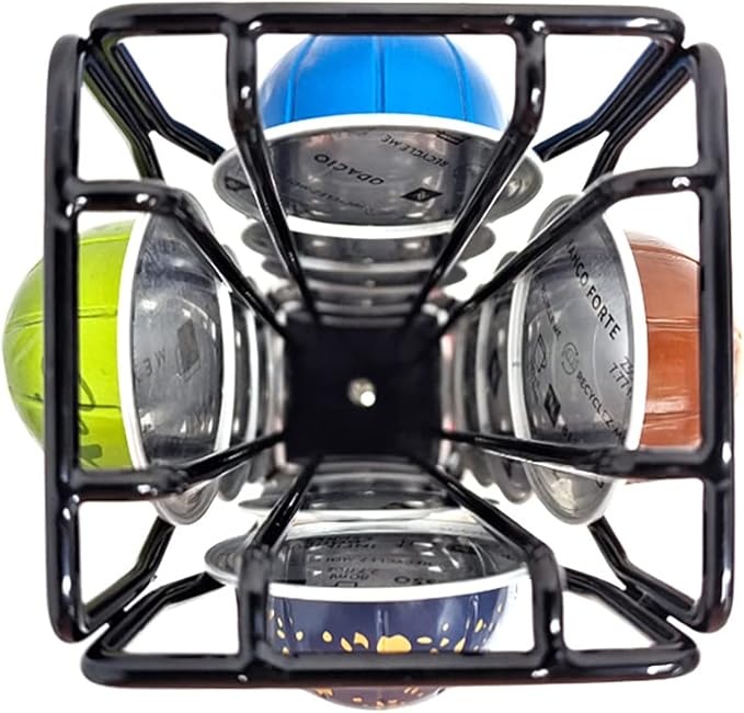 Coffee Pod Holder for Nespresso Vertuoline, Coffee Pod Stand Holds 20 Pods, Small Cofee Pods Organizer Carousel Compatible with Nespresso Vertuoline 360-Degree Rotatable, Black