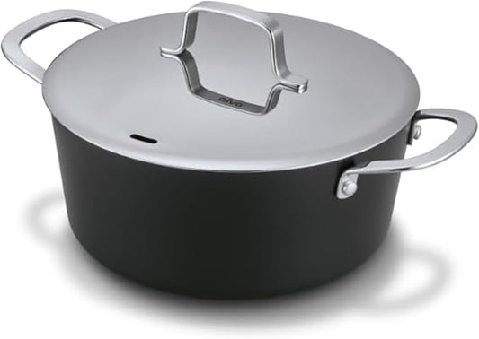 Alva Maestro Nonstick Ceramic Stock Pot with Lid 4.5Qt. - Easy to Clean, Oven Safe and Made without PFAS, PFOA & PTFE - Induction and All Stovetop Compatible with Even Heat Distribution