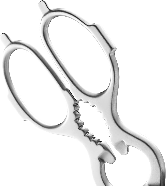 ROBUSO 4-in-1 Kitchen Scissors, Professional Stainless Steel Food Scissors, Dishwasher Safe, Ambidextrous Handles, Handcrafted in Germany