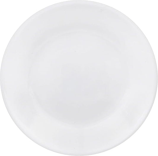 Corelle Vitrelle 6-Piece Salad Appetizer Plate Set Triple Layer Glass and Chip Resistant, 6-3/4-Inch Lightweight Round Plates, Winter Frost White