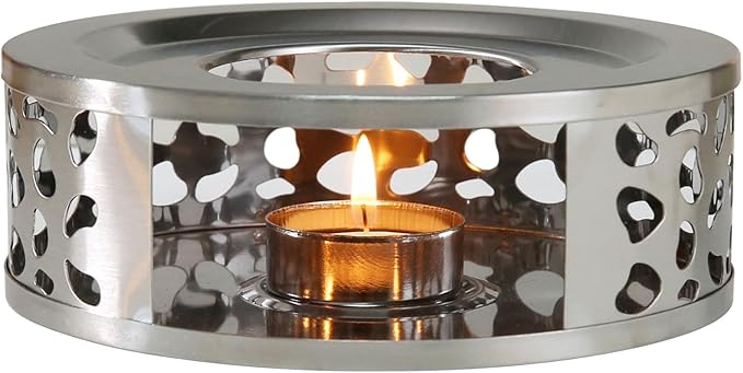 Stainless Steel Teapot Warmer, Tea Warmer for Teapot, Silver Color