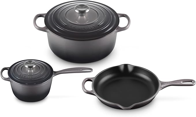 Le Creuset Enameled Cast Iron Signature Cookware Set, 5 pc, Oyster