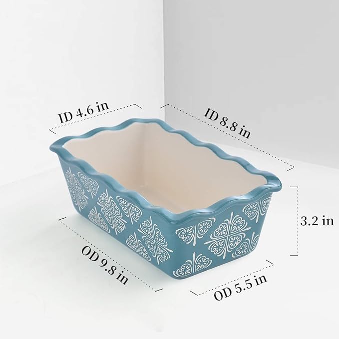 Wisenvoy Ceramic Loaf Pans for Baking Bread and Meatloaf