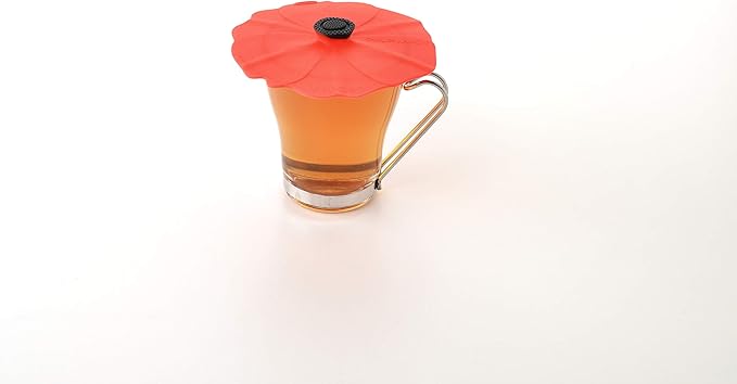 Charles Viancin - Poppy Silicone Lid for Food Storage and Cooking - Airtight Seal on Any Smooth Rim Surface - BPA-Free - Oven, Microwave, Freezer, Stovetop and Dishwasher Safe (Drink Covers)