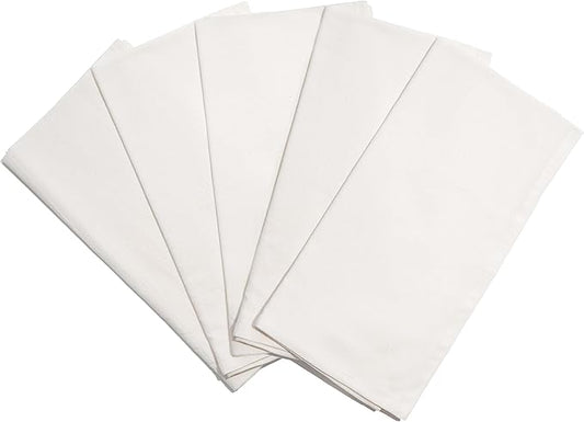 Bread Towels for Proofing Cover - 100% Organic Cotton Bread Cloth for Rising - Breathable Tea Towel for Bread Making - Unbleached Baking Towels - Bread Basket Cloth Napkin - 27"x27" (Natural - 5 Pack)