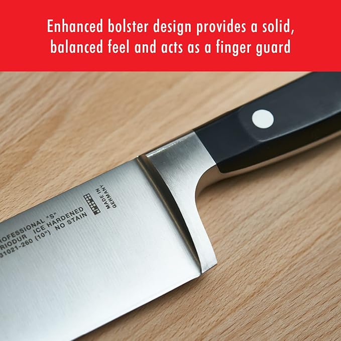 ZWILLING Professional S Knife Set with Block, Chef’s Knife, Serrated Utility Knife, 7 Piece, Bamboo