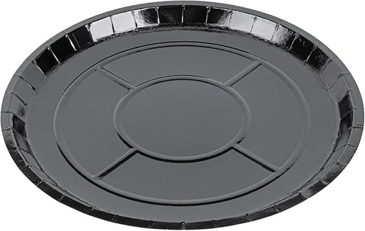 Restaurantware-Eco Pie 12 Inch Paper Pizza Trays, 25 Round Pizza Pans - Oven-Ready, Microwavable, Black Paper Pan For Individual Personal Pizzas, For Baking, Cooking, Bread, Meat, Or Pies