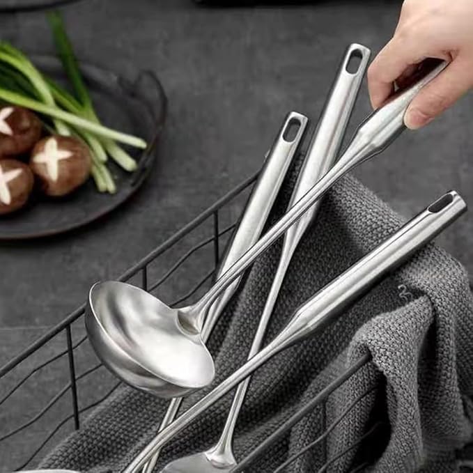 304 Stainless Steel Kitchen Utensils Set 6 Pcs Cooking Utensil, Spatula, Soup spoon, Leaking shovel, Kitchen Tools Set (6 Pieces Set)