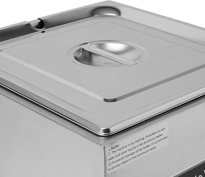 Chocolate Tempering Machine 32-203°F Commercial Chocolate Melting Pot 26.46 lbs Stainless Steel Food Warmer Air-heating Chocolate Fondue with Lid for Restaurant Home Party (Single Pot)