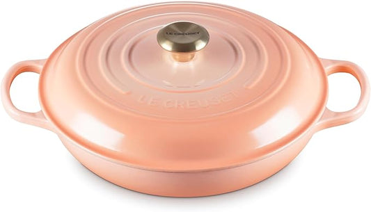 Le Creuset Enameled Cast Iron Signature Round Braiser, 3.5qt. Peche
