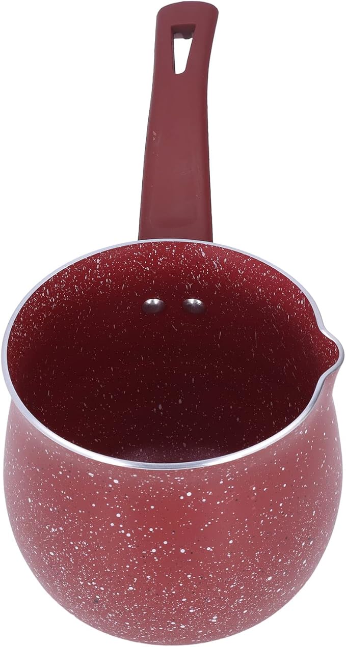 butter warmer Pan, Non Stick Milk Pan Mini Coffee Pot Saucepan Lightweight Kitchen Cooking Pot Aluminium Alloy Saucepan Cooking Pots Pot Stone Pot(red)