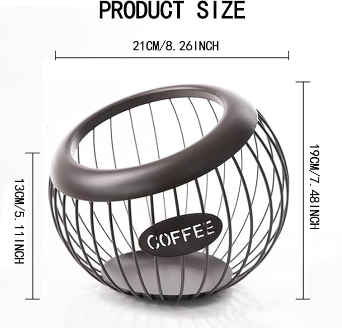 YYW Coffee Pod Holder - Large capacity k cup holder,easy to access and space saving design,Suitable for kitchen、living room or office area (Grey)