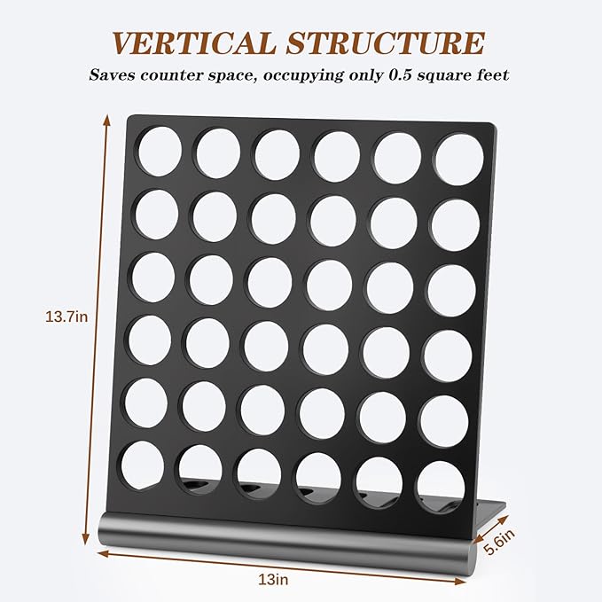 Pro Mael Coffee Pods Holder for K Cup, K Cup Organizer for Countertop, K Cup Capsule Display Stand for Coffee bars, Offices, and Kitchens, Capacity of 36 Pods, Black