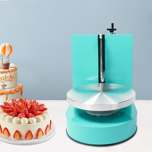 Cake Decorating Machine, 200W Cake Cream Spreading Machine 60-320rpm Rotating Speed Automatic Cake Cream Spreading Machine with LCD Display for 4-12 inch Cakes (Green)