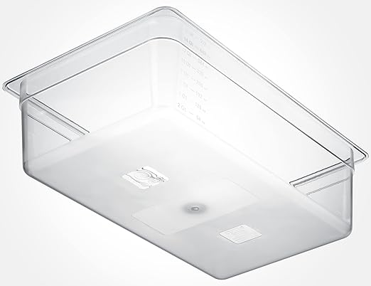 CURTA 6 Pack NSF Food Pans, Full Size 6 Inch Deep, Commercial Polycarbonate Plastic Clear Freezer-Safe