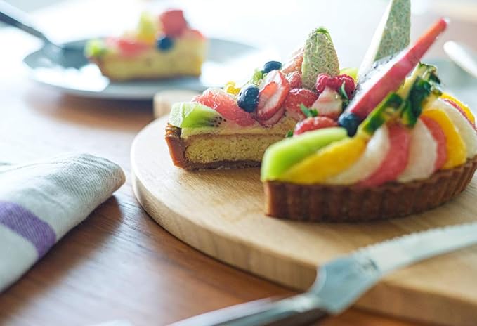 NAGOMI] 6 inch Serrated Cake Knife - Made in Seki, Japan - Blade in 440A and Comfortable Pakkawood Handle - Japanese Sharp Knife