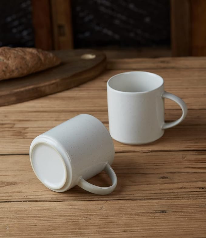 famiware Nebula 4 Pieces Coffee Mug, 12 oz Catering Mugs with Handle for Coffee, Tea, Cocoa, Milk, White