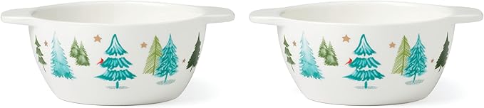 Lane Soup Bowls, Set of 2, 20 oz, Christmas Drinkware, Holiday Hosting
