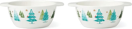 Lane Soup Bowls, Set of 2, 20 oz, Christmas Drinkware, Holiday Hosting