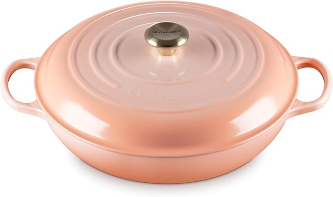 Le Creuset Enameled Cast Iron Signature Round Braiser, 5qt., Peche