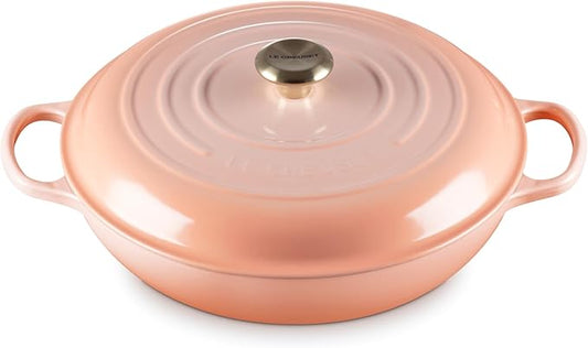 Le Creuset Enameled Cast Iron Signature Round Braiser, 5qt., Peche