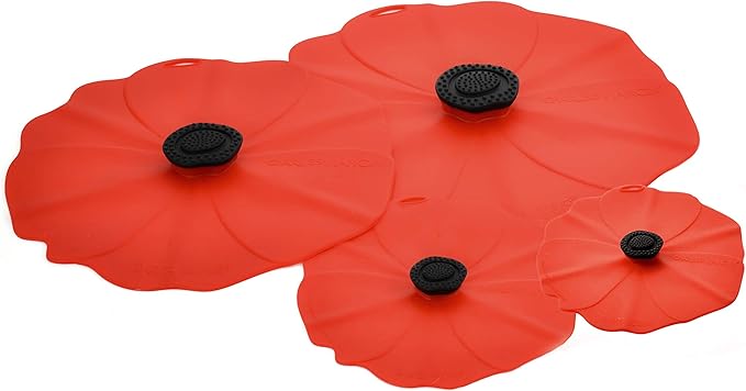 Charles Viancin - Poppy Silicone Lid for Food Storage and Cooking - Airtight Seal on Any Smooth Rim Surface - BPA-Free - Oven, Microwave, Freezer, Stovetop and Dishwasher Safe (9 Inch)
