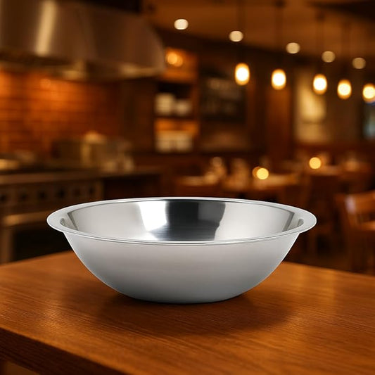 5 Quart Stainless Steel Mixing Bowl – Heavy-Duty Kitchen Bowl for Baking, Cooking, and Food Prep – Polished Mirror Finish, Deep Design, Dishwasher Safe, Rust-Resistant