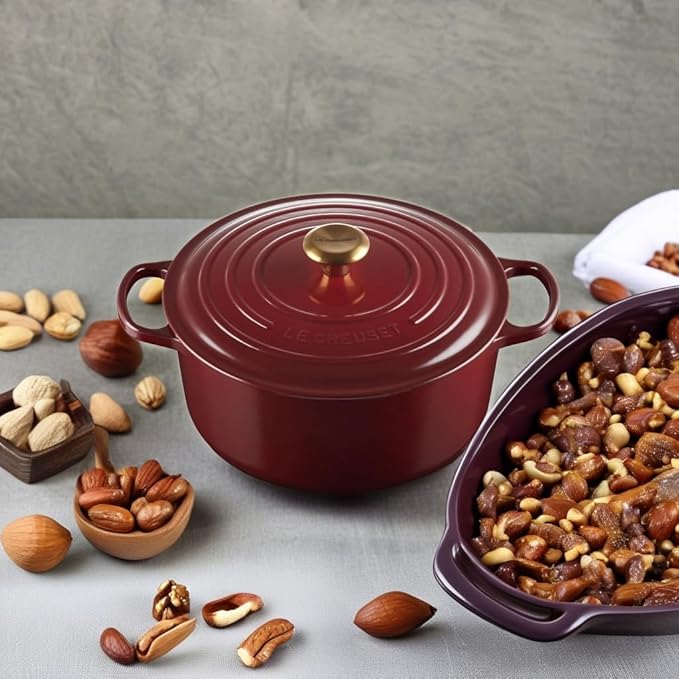 Le Creuset Enameled Cast Iron Signature Round Dutch Oven, 7.25 qt., Rhone