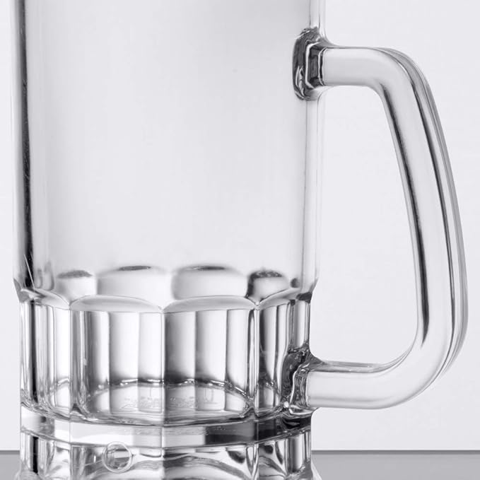 G.E.T. Shatter-Resistant Plastic Beer Mug / Stein, 20 Ounce, BPA Free, 00085-1-SAN-CL-EC, Pack of 4
