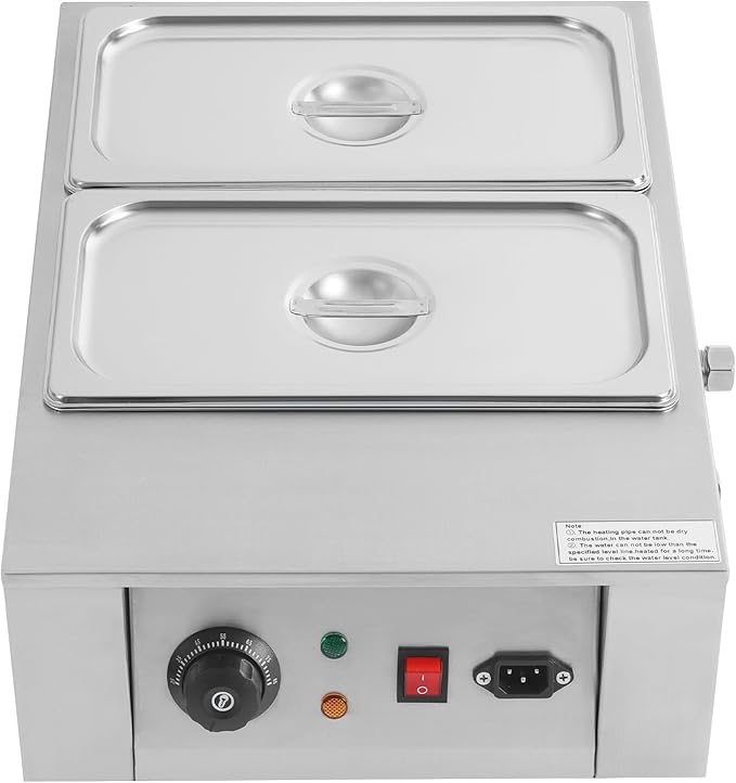 Chocolate Tempering Machine 77-185°F Commercial Chocolate Melting Pot 17.64 lbs Stainless Steel Food Warmer Chocolate Fondue with Lid for Restaurant Home Party (2 Pots)