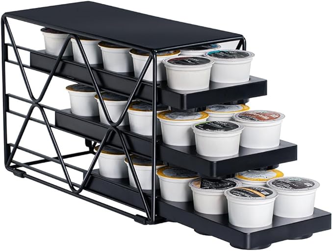 3 Tier Coffee Pod Holder for KCup Organizer Save Space Countertop Kitchen(30 Pods )