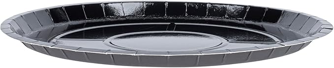 Restaurantware-Eco Pie 12 Inch Paper Pizza Trays, 25 Round Pizza Pans - Oven-Ready, Microwavable, Black Paper Pan For Individual Personal Pizzas, For Baking, Cooking, Bread, Meat, Or Pies