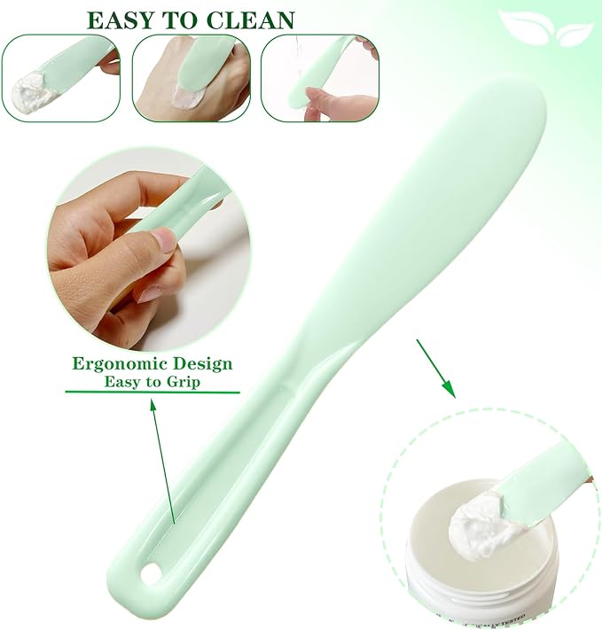 12Pcs Face Mask Mixing Bowl DIY Silicone Facial Mask Bowl for Home Salon Spa Face Skin Applicator Bowl with Stir Sticks, Black,White,Green