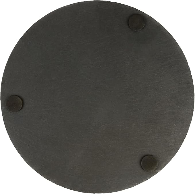Restaurantware Slate Serving Trays 4 Pack of 11.81" Foam Feet Charcuterie Stone Plates Rustic Edges Freezable Black Square Serving Display Cheese Boards for Kitchen, Gourmet, Dining, Parties