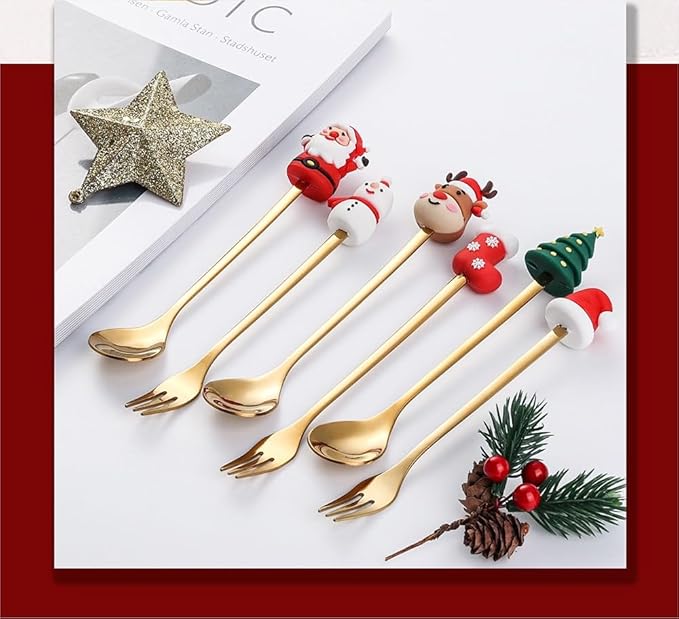 Christmas Spoon Stainless Steel 6-piece Gift Box