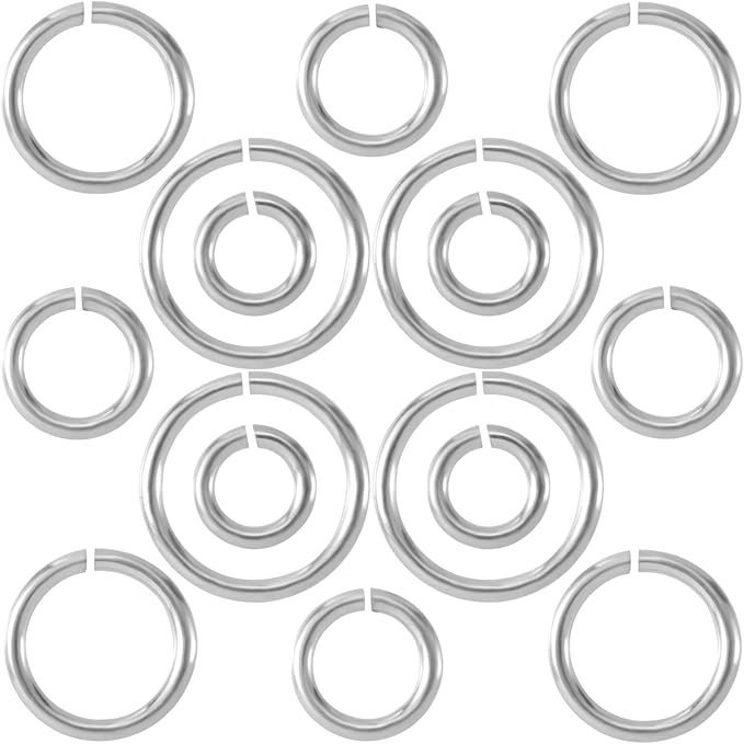 4pcs Jump Rings for Jewelry Making, 925 Sterling Silver Split Jump Ring, 4mm Double Loops Small Key Rings Open Connector Closures for Necklace Bracelets Jewelry Marking