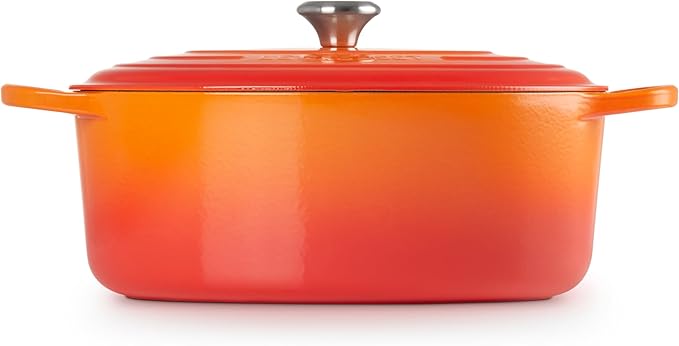 Le Creuset Enameled Cast Iron Signature Oval Dutch Oven, 9.5 qt., Flame